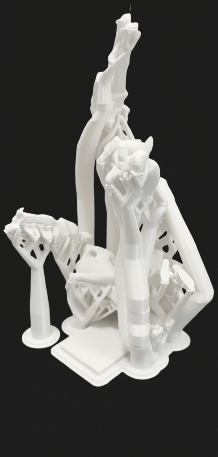 Image depicting the artwork named Κωνσταντίνος Τηλιγάδης - "Ιεραρχία", 2025, ψηφιακή γλυπτική, τρισδιάστατη εκτύπωση, 27cm.