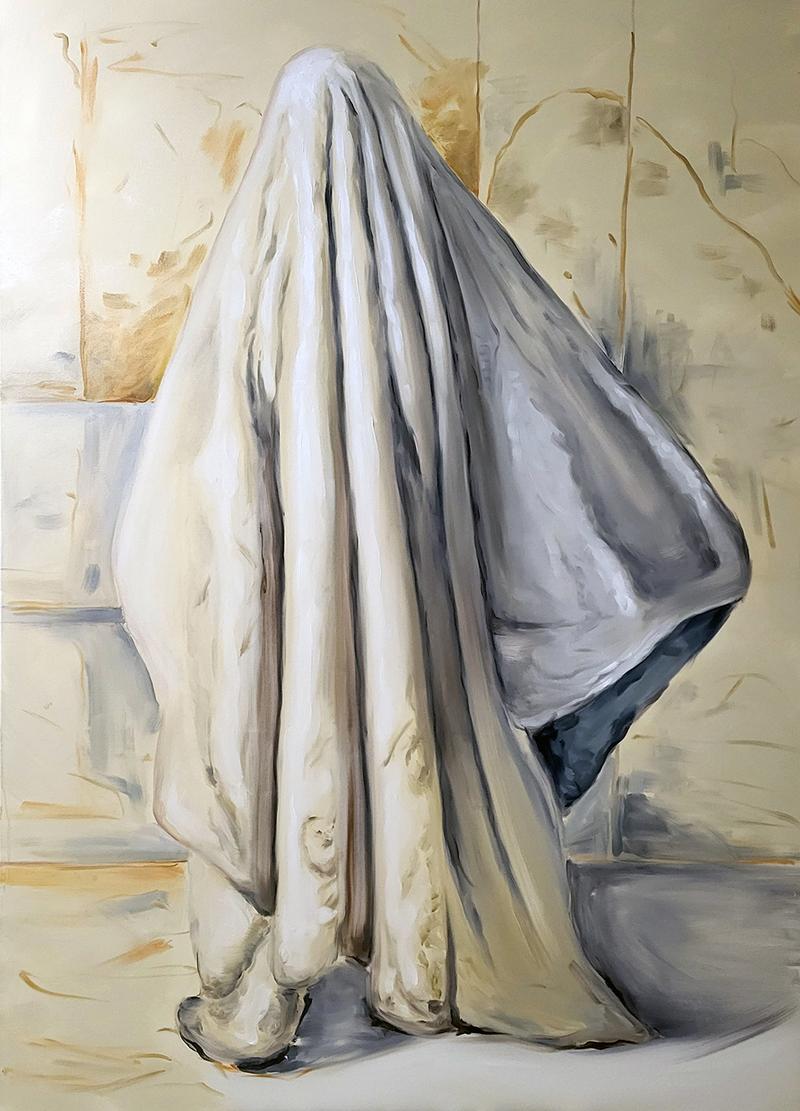 Image depicting the artwork named "ghost", oil on canvas, 200x130cm.